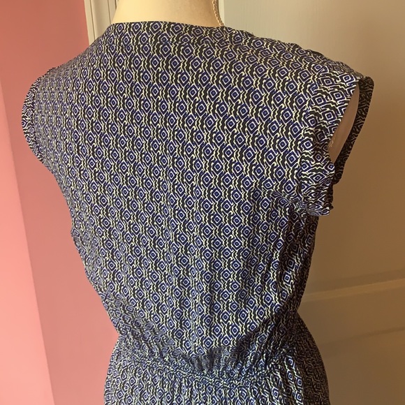 LOFT Aztec print mini sleeveless dress elastic waist buttoned front size XSP - Picture 8 of 10